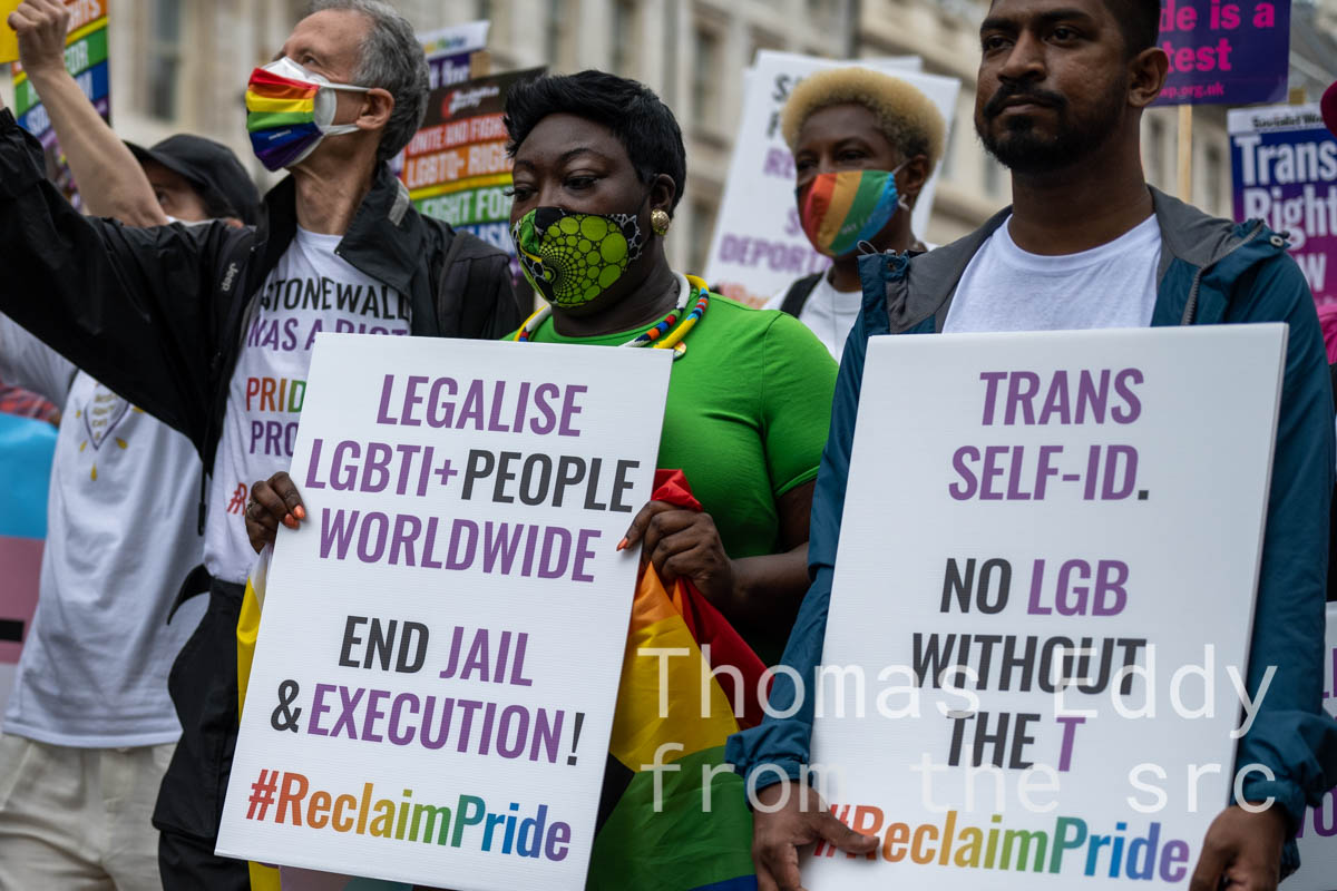 Reclaim Pride march from Parliament Square to Hyde Park, London